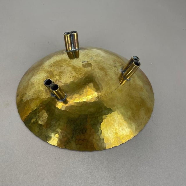 Vintage Brass Handmade Shell Plate, Germany, 1950s For Sale - Image 13 of 17