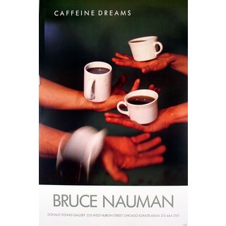 1987 Bruce Nauman 'Caffeine Dreams' Pop Art Brown Usa Offset Lithograph For Sale