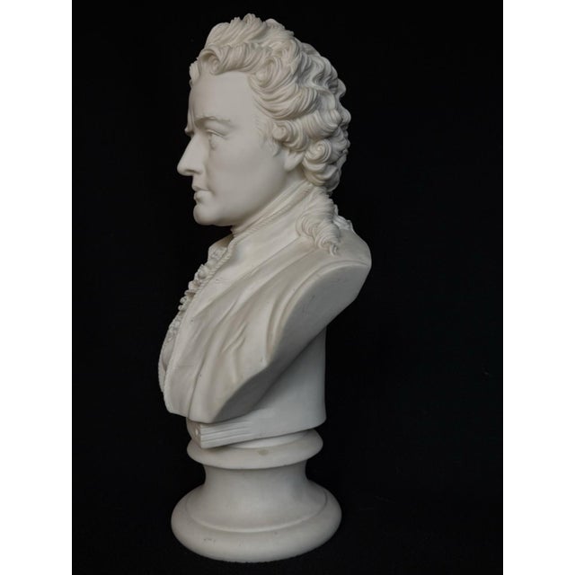 Rare Large Antique Parian Johanne Wolfgang Von Goethe R & L Portrait Bisque Bust For Sale - Image 14 of 17