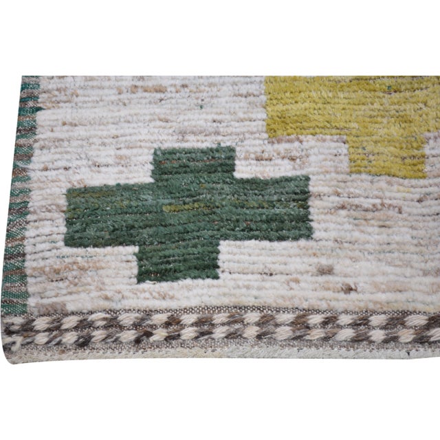 1970s Moroccan Hand Knotted Wool Rug, 3'x13'7" For Sale - Image 4 of 5