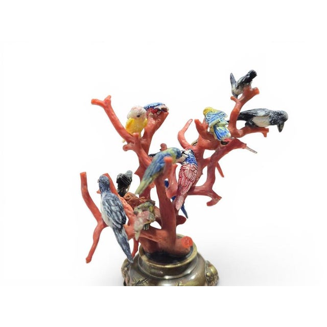 Metal Antique Sculpture with Cockatoos, 1890 For Sale - Image 7 of 12