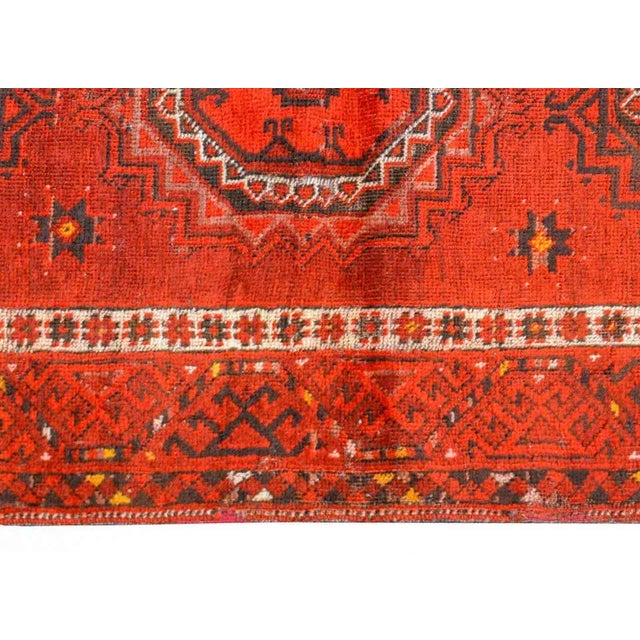 Raspberry Red ]Early 20th Century Afghan Ersari Prayer Rug For Sale - Image 8 of 10