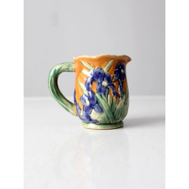 Vintage Iris Ceramic Creamer For Sale - Image 10 of 10