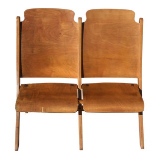 1930s Vintage Double Folding Theater Seats For Sale