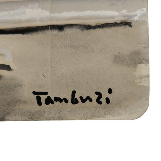 Orfeo Tamburi, City Landscapes, Paris, 1970, Watercolor & Oil Painting, Set of 2 For Sale - Image 17 of 18