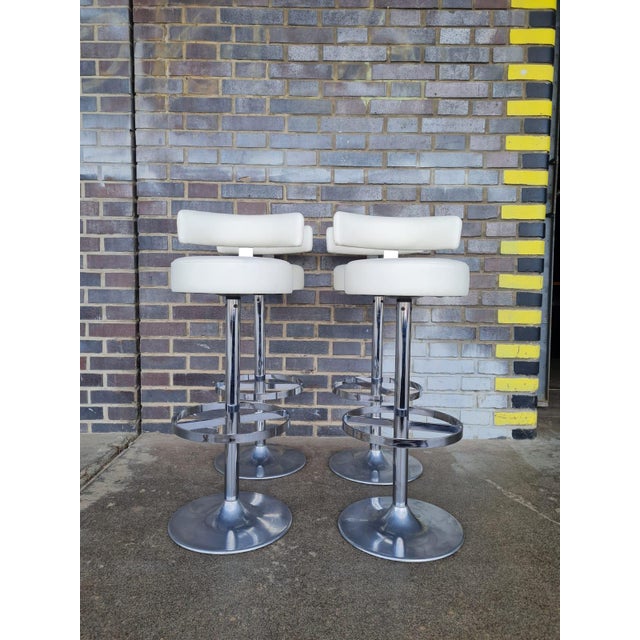 Vintage French Bar Stools, 1980s, Set of 3 For Sale - Image 9 of 12