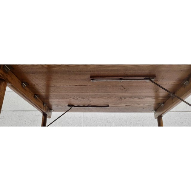 Wood Antique American Folding Work Table Accent Table Sewing Table For Sale - Image 7 of 10