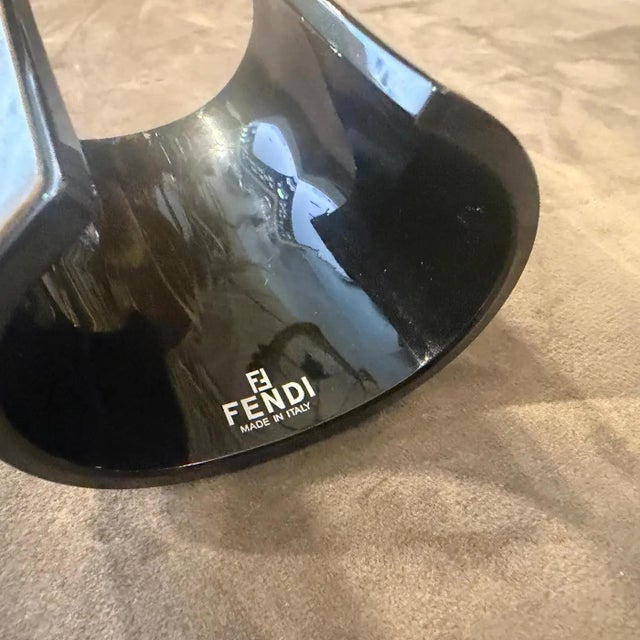 21st Century Black and Silver Bangle Bracelet the Fendista by Fendi Rome For Sale - Image 11 of 14