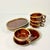 1980s Vintage Brutalist Boho Chic Arts & Crafts Lava Drip Ironstone Luncheon Sets - 8 Pieces For Sale - Image 13 of 15