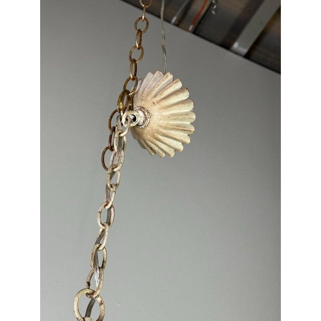 Italian Tole Six-Light Fruit-Form Chandelier With Polychrome Leaves For Sale In Los Angeles - Image 6 of 6