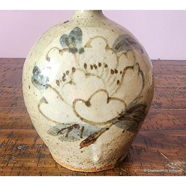 Vintage Hand Thrown Studio Stoneware Art Vase, Possibly Japanese, 1970s For Sale - Image 9 of 9