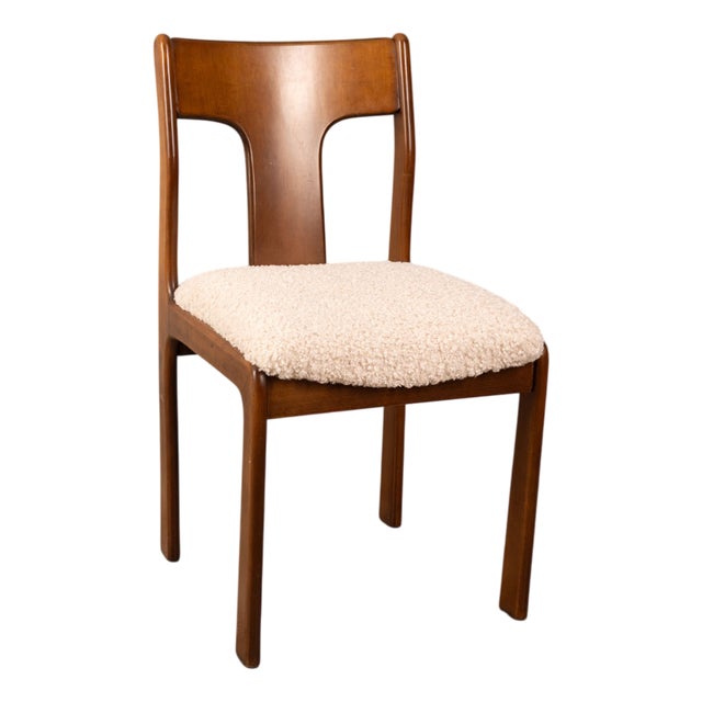 Vintage Italian Chairs in White Fabric, Set of 4 For Sale