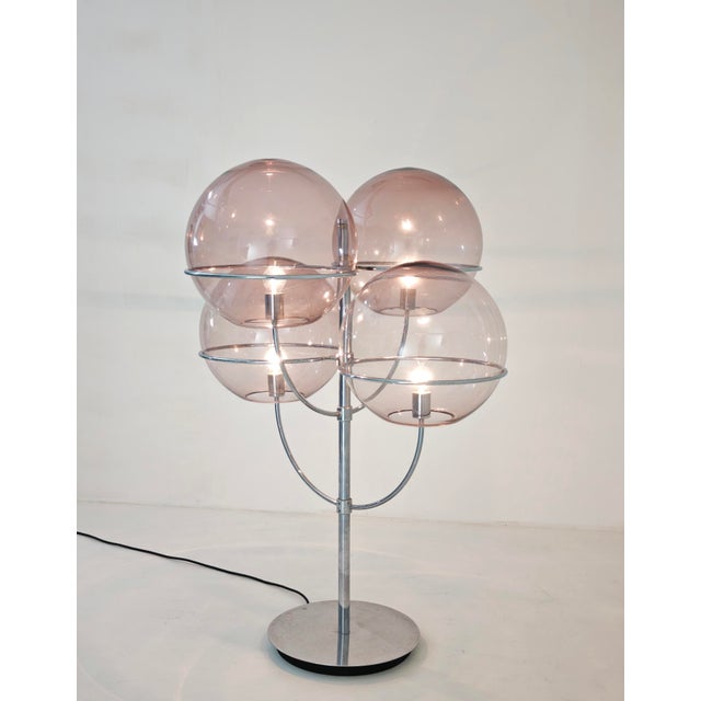 Model Lyndon Floor Lamp in Glass and Chromed Metal by Vico Magistretti for Oluce, Italy, 1977 For Sale - Image 9 of 18