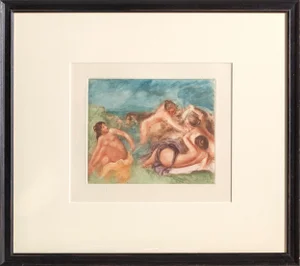 After Pierre-Auguste Renoir, "Le Repos Après Le Bain", Color Etching