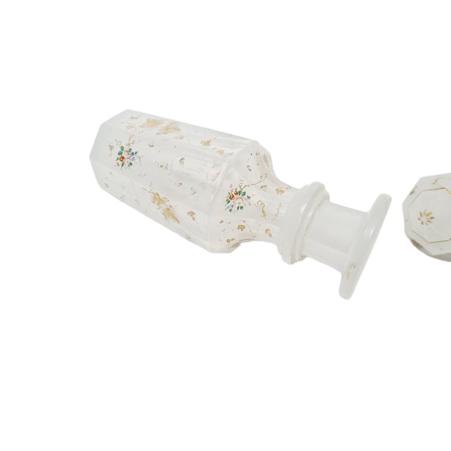 Biedermeier White Glass Carafe, Austria, 1890s For Sale - Image 3 of 17