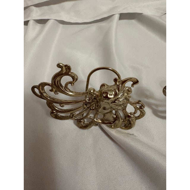 Metal Vintage Card Place Holders, Silver Plated Pewter - Set of 6 For Sale - Image 7 of 7