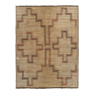 Vintage Moroccan Tuareg Rug With Geometric Motifs in Beige & Brown - Rug & Kilim For Sale