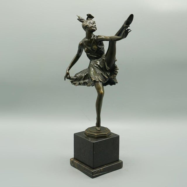 Bruno Zach, Art Deco High Kick Sculpture, 1920s-1940s, Bronze For Sale - Image 3 of 10