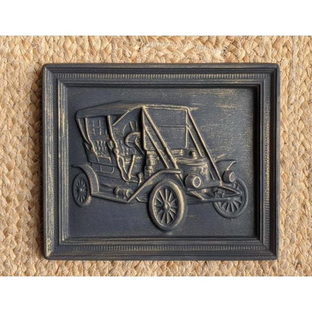 Faux Aged Bronze Early American Model T Ford Car Decorative Wall Plaque Looks like Metal, but it's actually Plaster Has...