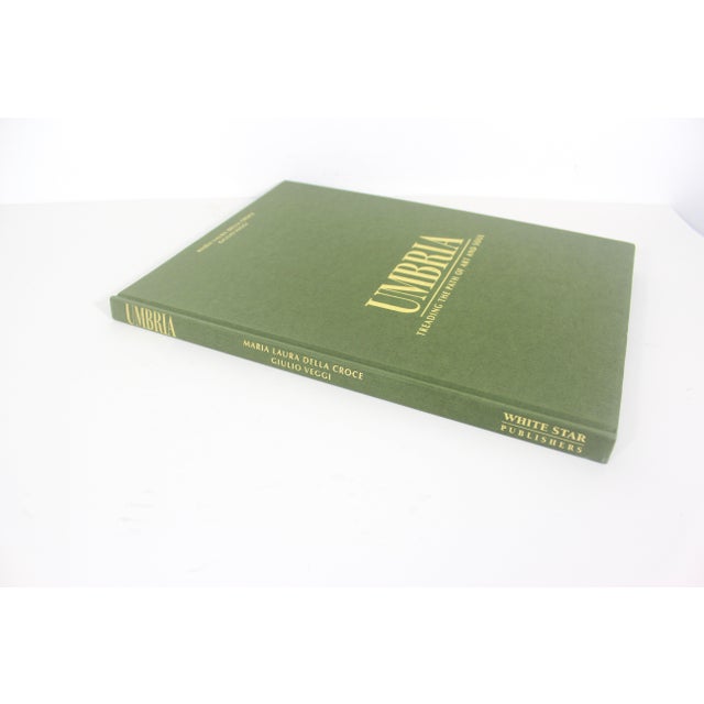 1995 Umbria Treading the Path of Art and Soul Green Linen Textured Hard Cover Coffee Table Book Italian Travel Reference With Dust Jacket Italy For Sale - Image 4 of 11