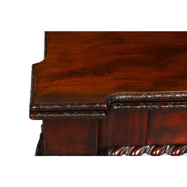 Rare English George III Antique Mahogany Card Game Table Circa 1760 For Sale - Image 15 of 18