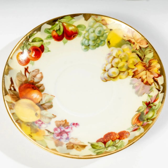 Early 20th Century Hand-Painted Porcelain Dessert Set Marked Bha- 37 Pieces For Sale - Image 4 of 10