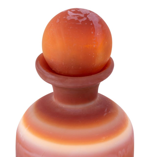 Contemporary Mercer Glass Capped Bottle in Tangerine- Tall For Sale - Image 3 of 9