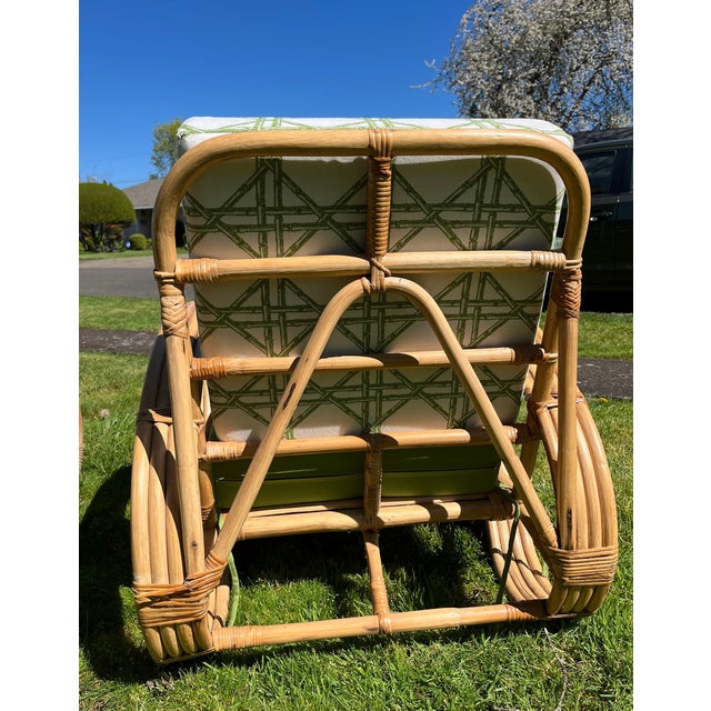 Wood Offered at a Compelling Value - The "Idea Home" 4-Strand 3/4 Pretzel Rattan Suite (3 Pieces) For Sale - Image 7 of 18