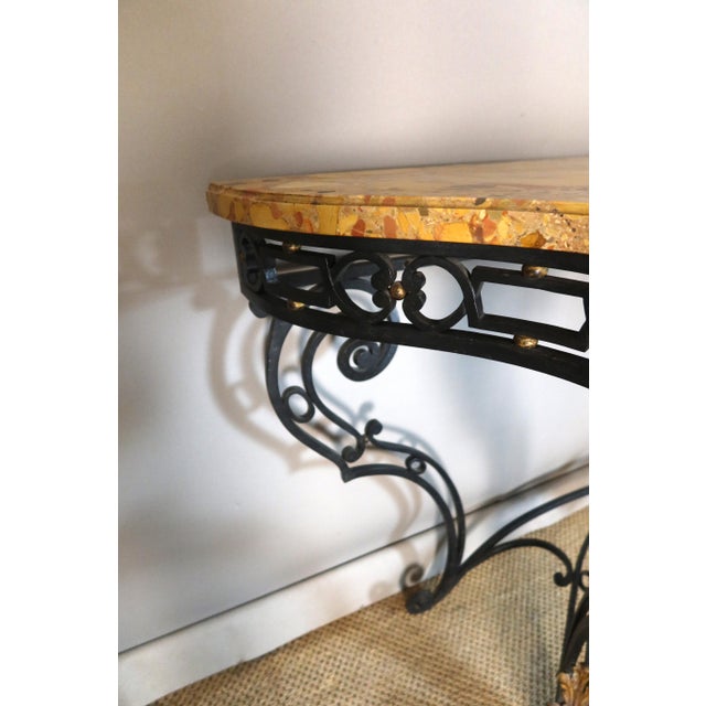 Large Wrought Iron Console Table, 1940s For Sale - Image 12 of 14