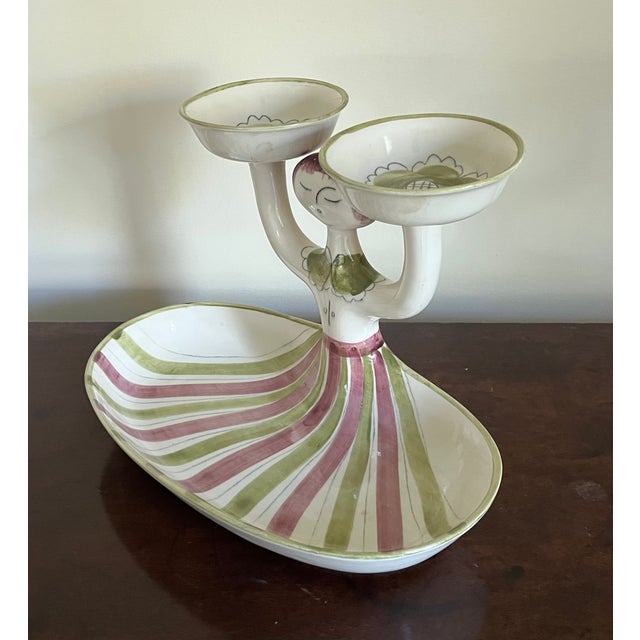 Mid-Century Modern California Pottery Figural Serving Dish by Hedi Schoop Signed & Dated 1961 For Sale - Image 9 of 17