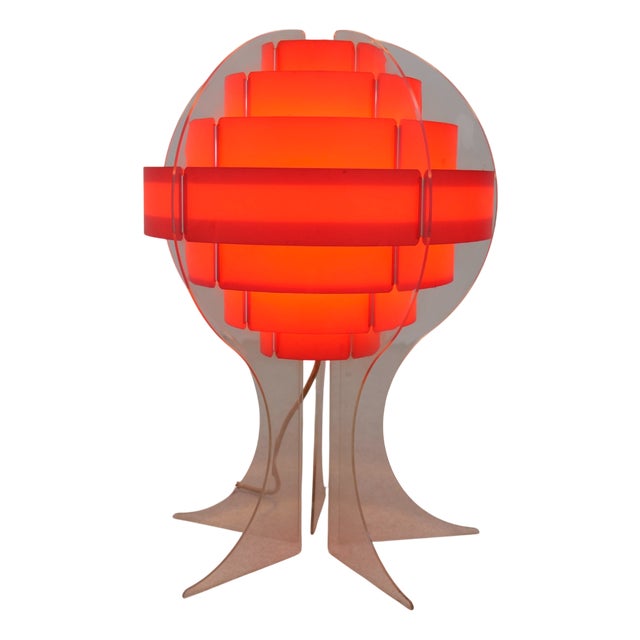 Vintage Space Age Lamp by Preben Jacobsen & Flemming Brylle for Quality System Denmark, 1970 For Sale