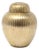 Vintage Ribbed Brass Ginger Jar For Sale