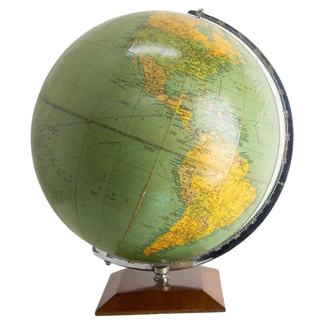 20th Mid-Century Earth Globe Philips Challenge, United Kingdom, 1797 For Sale - Image 12 of 12