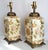 Late 20th Century Restored Vintage Chinese Lamps Crackled Porcelain With Flowers and Leaves - A Pair For Sale - Image 5 of 17