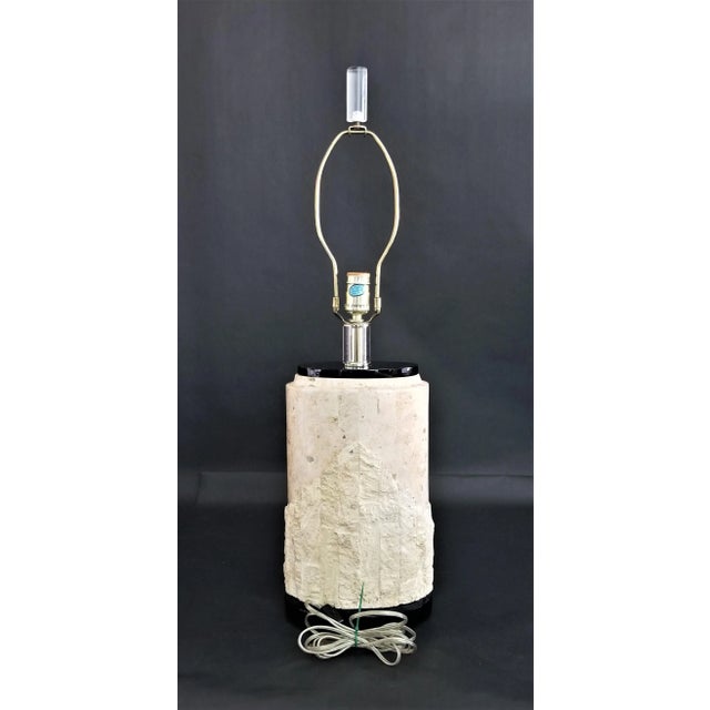 Postmodern Postmodern Maitland Smith Style Mactan Stone Tessellated Marble Table Lamp For Sale - Image 3 of 9