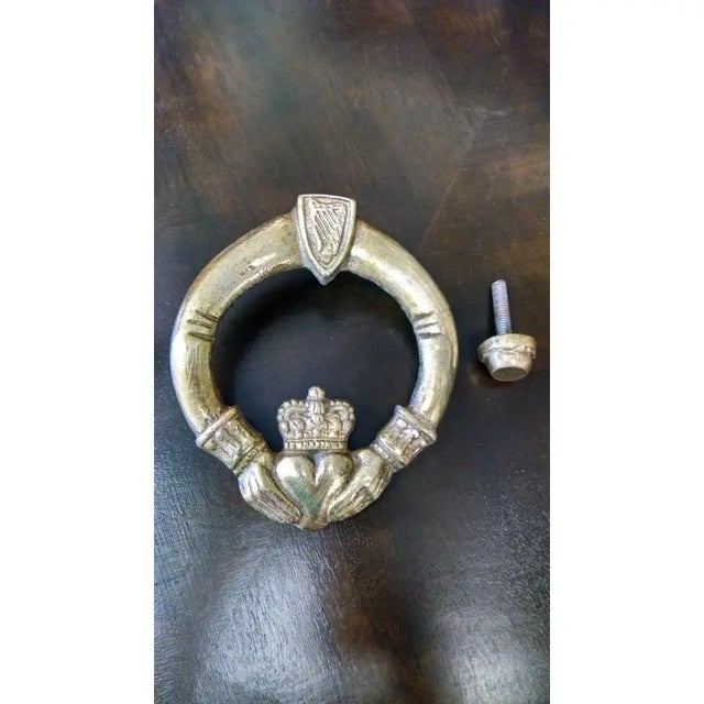 Brass Irish Claddagh Door Knocker For Sale In Minneapolis - Image 6 of 6