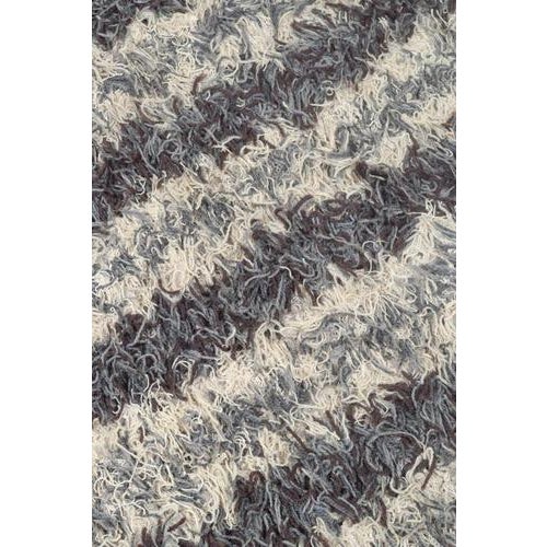 Scandinavian Shades of Grey and Cream Rya Rug with Geometric Pattern, 1960s For Sale - Image 3 of 6