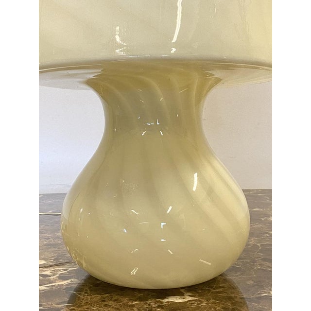 Vintage Glass Mushroom Lamp, 1980s For Sale - Image 5 of 14