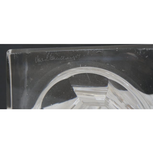 Transparent 12"h Urn Vase 1940s Baccarat Style For Sale - Image 8 of 10