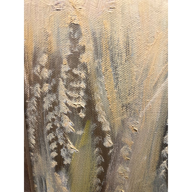 Contemporary Original Oil on Canvas Framed Painting “Wheat Fields and Blue Sky” For Sale - Image 4 of 9