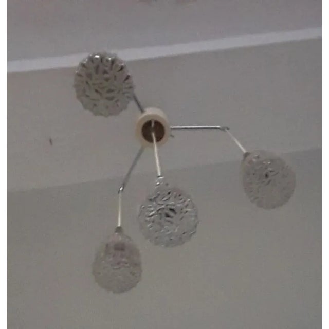 Cascade Ceiling Lamp with 4 Glass Shades, 1970s For Sale - Image 6 of 7