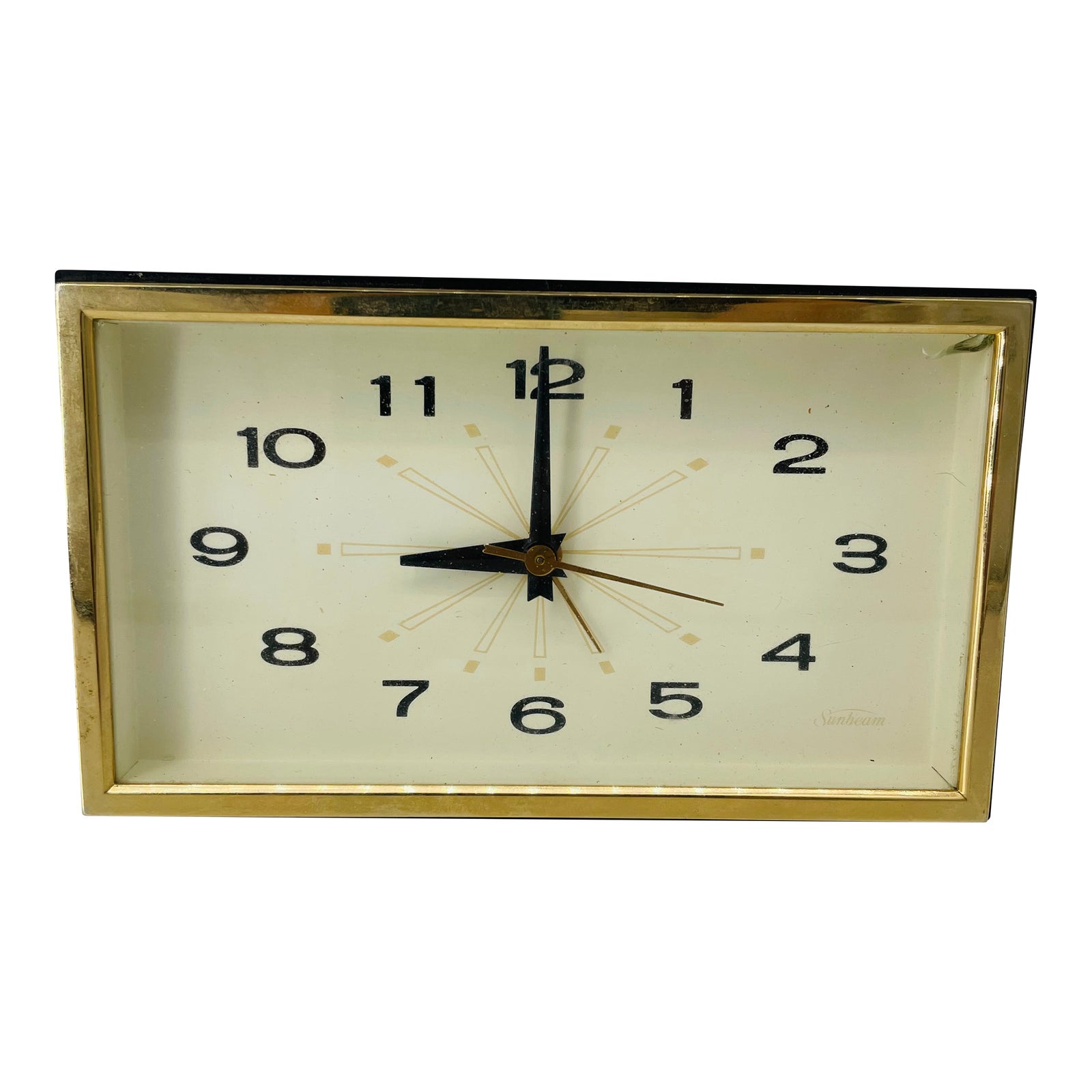 Sunbeam Corporation Retro Desk Clock | Chairish