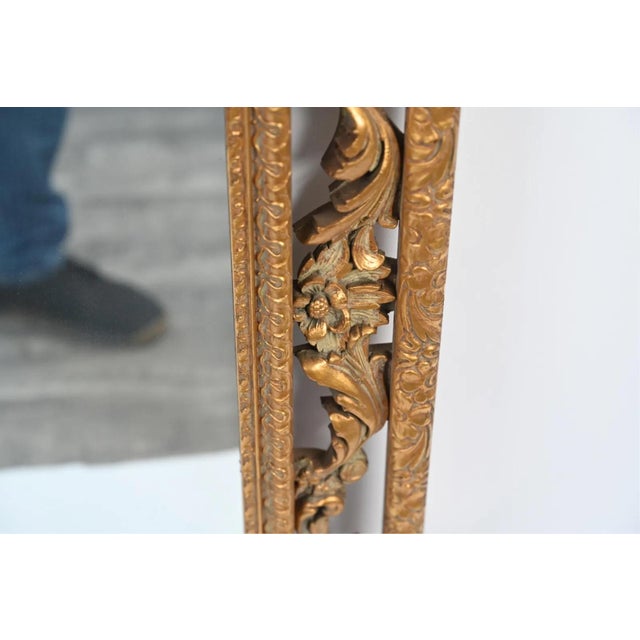 Vintage Italian Baroque Style Large Rectangular Wall Mirror For Sale In New York - Image 6 of 10