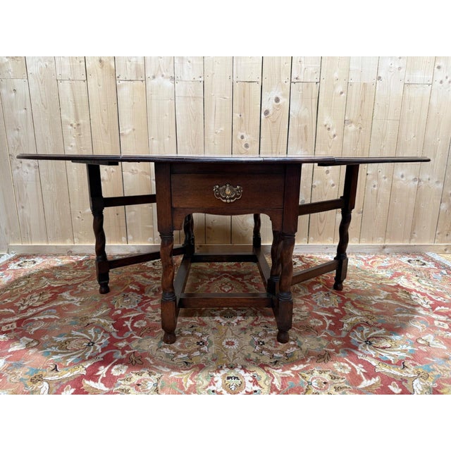Antique Dining Table in Oak, 1890s For Sale - Image 6 of 10