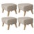 Set of 4 beige and natural oak Sahco Zero Footstool by Lassen Dimensions: W 56 x D 58 x H 40 cm Materials: Textile Also...
