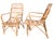 Mid-Century Modern Pr. Coastal Style Mid 20th Century Bamboo Rattan Lounge Chairs For Sale - Image 3 of 12