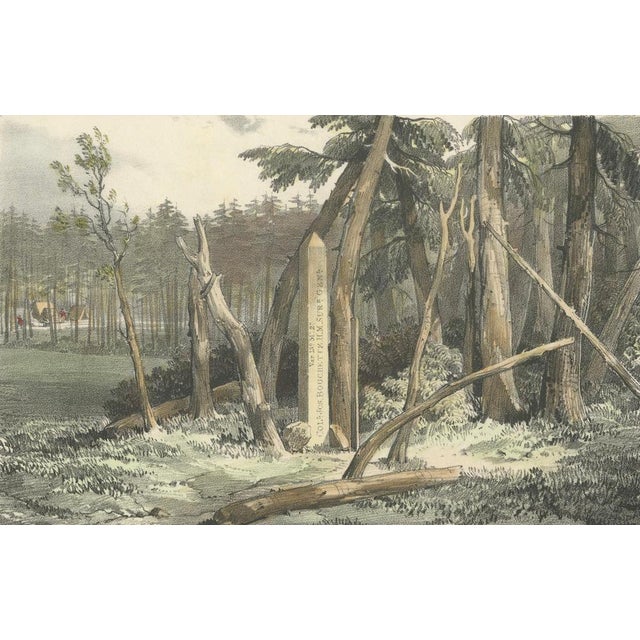 Boundary Marker at St. Croix River Source, A Historic Diplomatic Monument, 1831, Print For Sale - Image 6 of 7