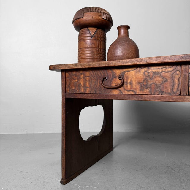 Low Japanese Traditional Fumizukue Writing Desk, 1910s For Sale - Image 14 of 15