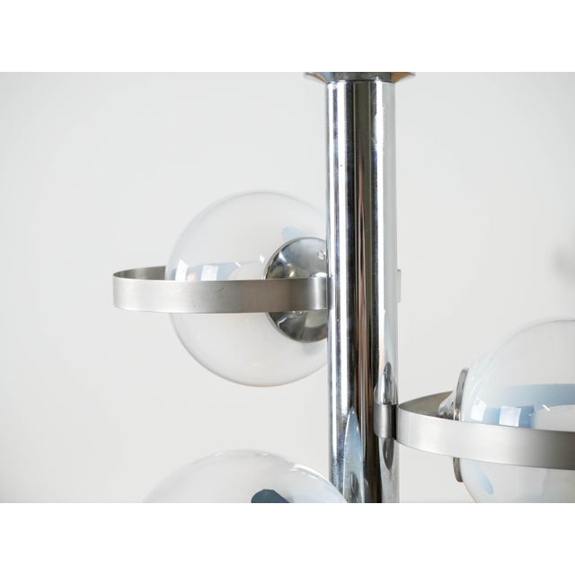 Metal Space Age Pendant Lamp, Italy, 1970s For Sale - Image 7 of 15