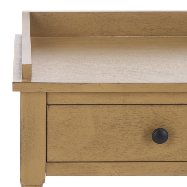 Spritely Home Astroth Accent Table in Desert Brown For Sale - Image 4 of 10